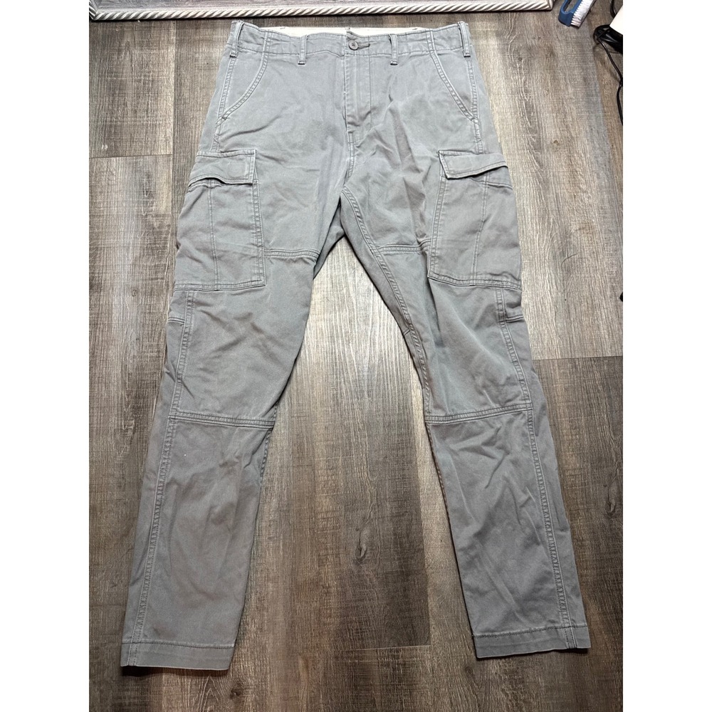 Levis 502 Taper Fit Cargo Pants Mens W30 Grey 75755-0004 Utility Trousers